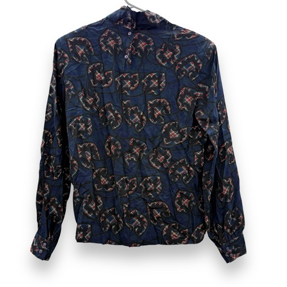 Vintage Pendleton Country Sophisticates Blue Geometric Print Long‎ Sleeve Top 10 - Picture 4 of 9